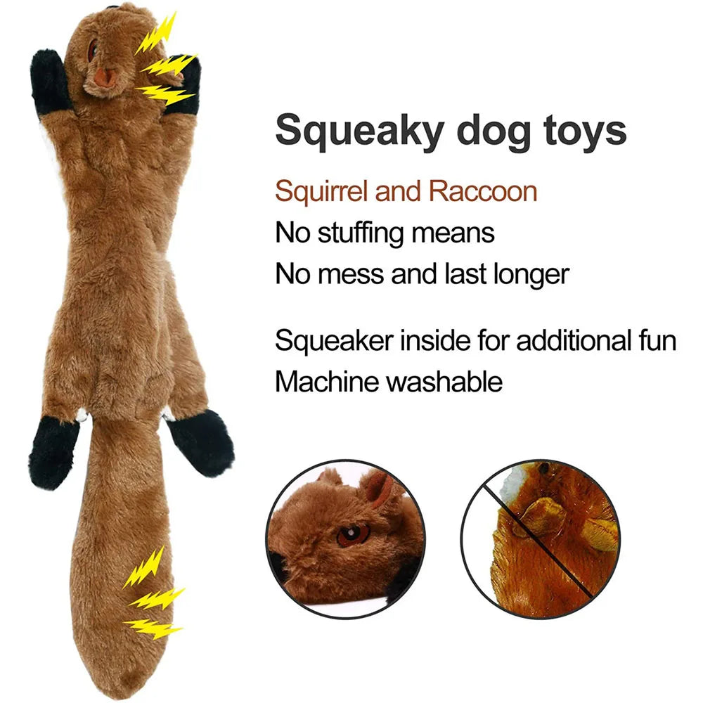 Funny Simulated Animal No Stuffing Dog Toy with Squeakers Durableplush Dog Chew Toy Crinkle Pet Squeak Toy Pet Supplies