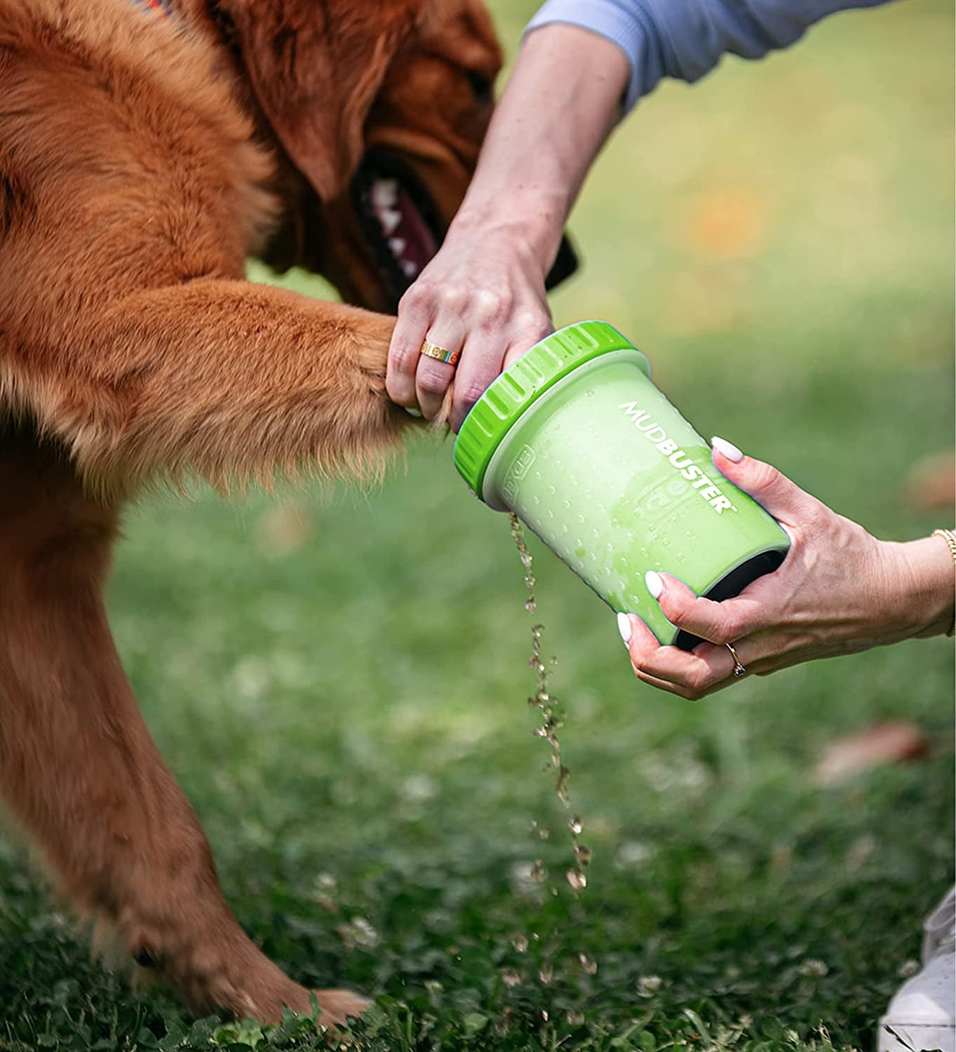 Mudbuster Portable Dog Paw Cleaner, Medium, Green, Paw Cleaner for Dogs, Premium Quality Pet Supplies and Dog Accessories