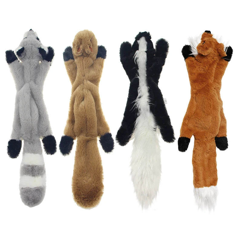 Funny Simulated Animal No Stuffing Dog Toy with Squeakers Durableplush Dog Chew Toy Crinkle Pet Squeak Toy Pet Supplies